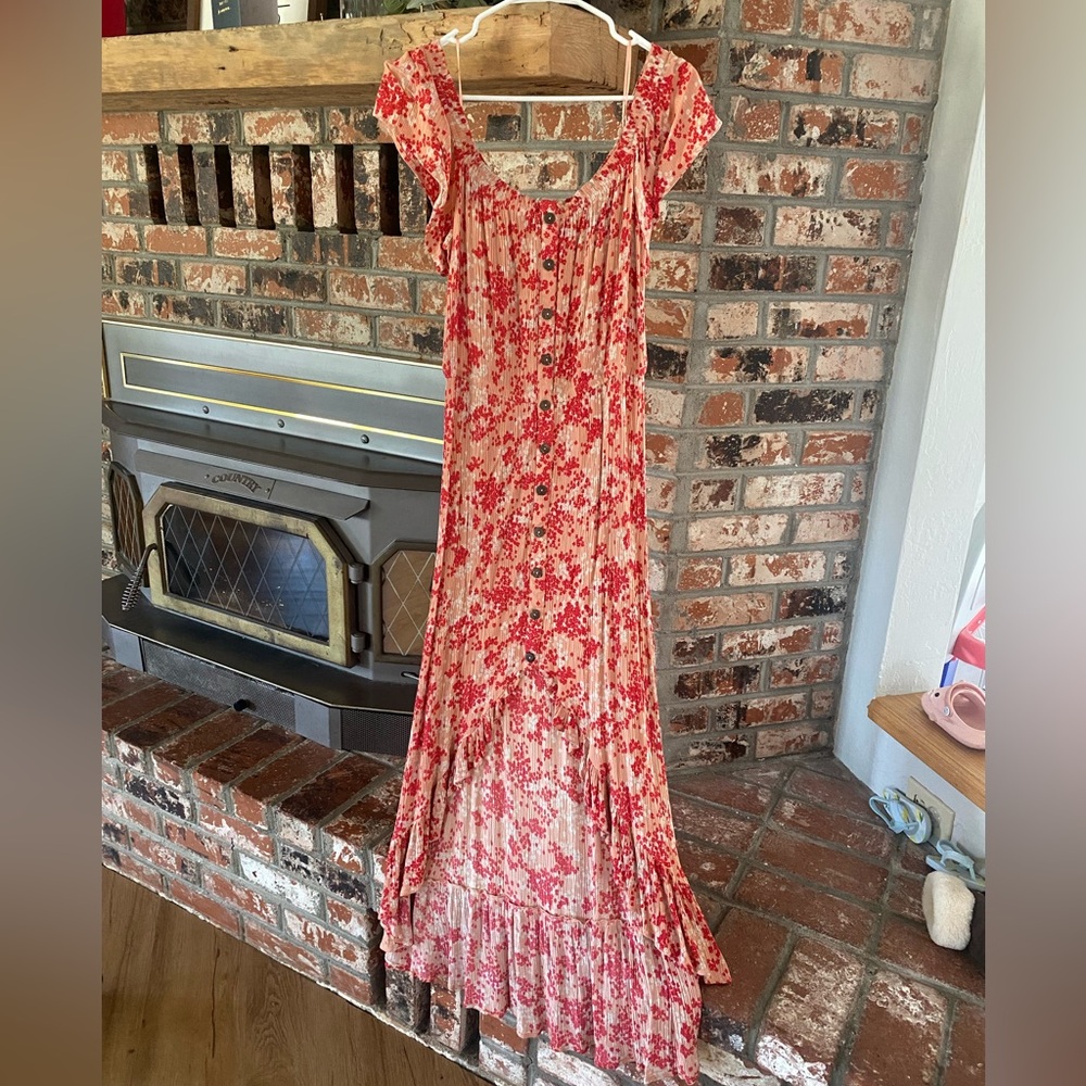 Vici - L - Pink - Hi Low Maxi Dress